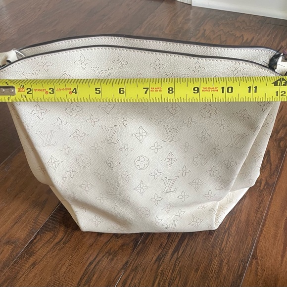 White Monogram Perforated Leather Shoulder Bag - Picture 11 of 14